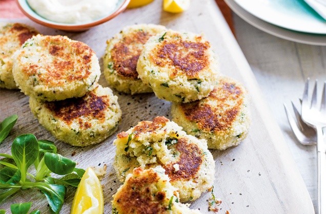 Basil crab cakes with lemon mayo recipe
