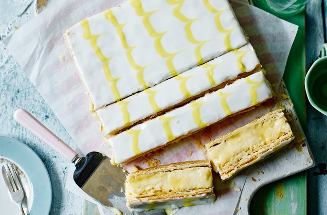 Lemon curd custard slices  recipe