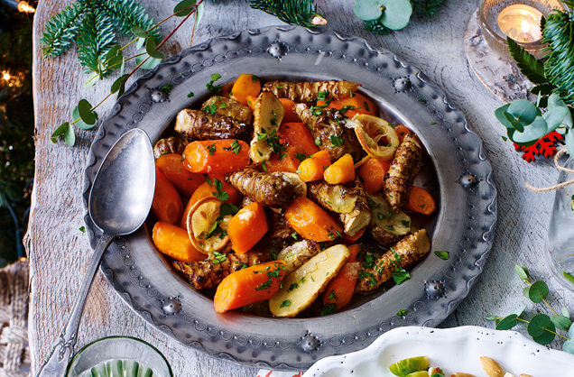 Brown butter root vegetables recipe