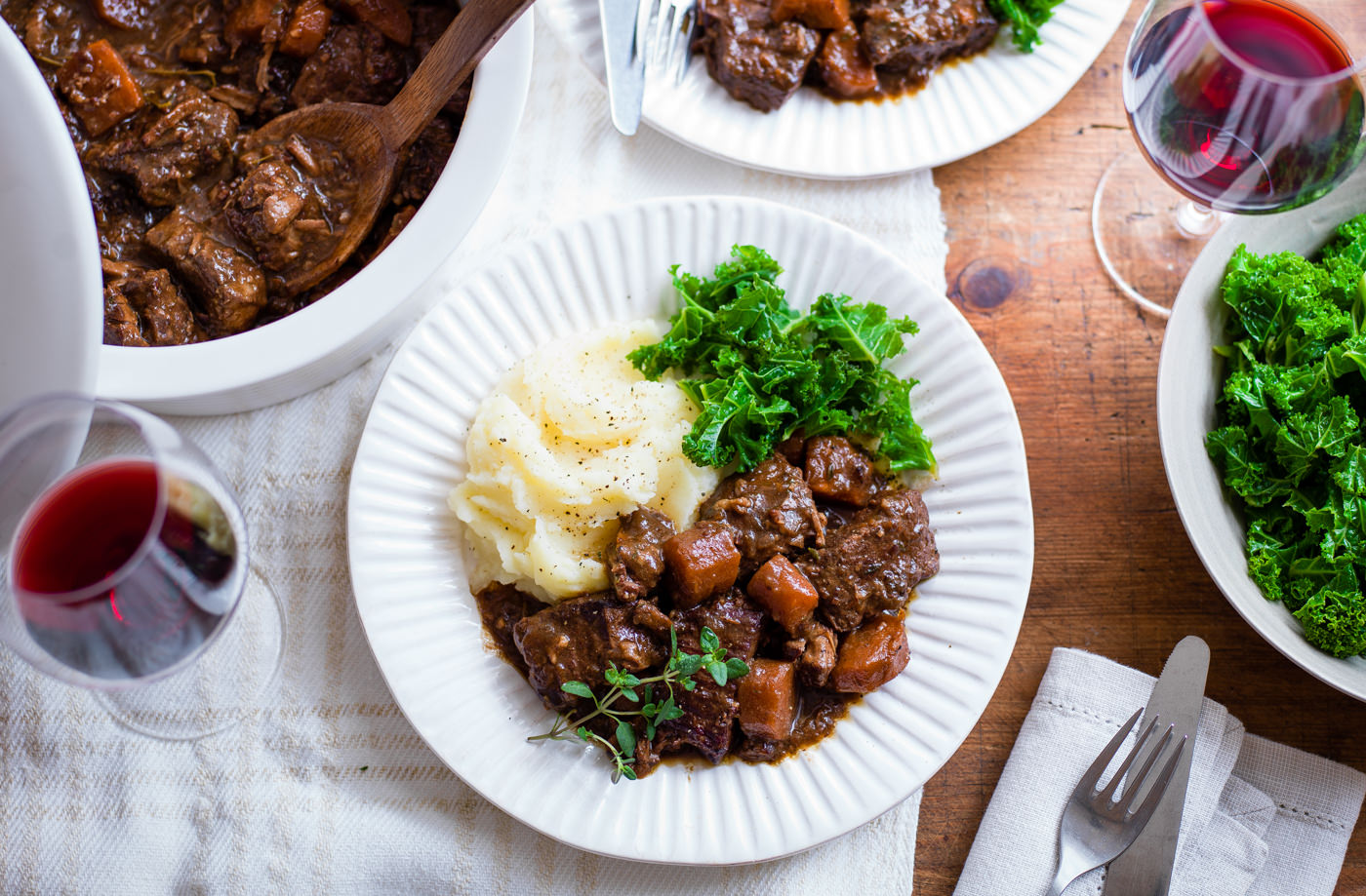 Slow-cooker beef bourguignon recipe