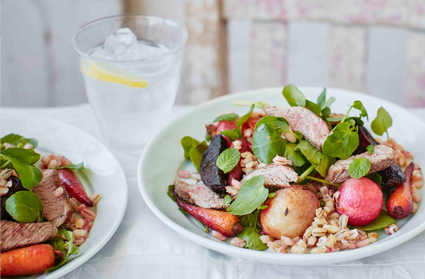 Spring lamb and root vegetable salad  recipe