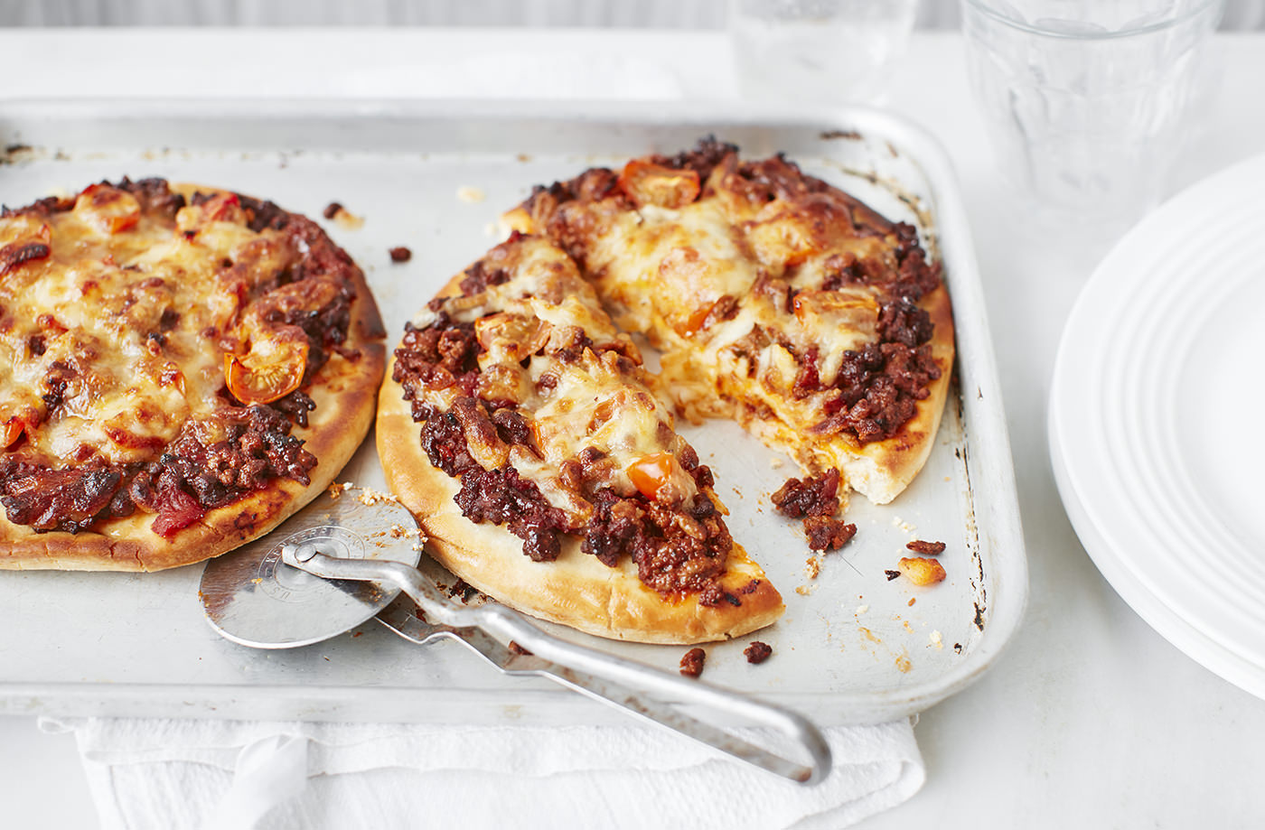 Mexican taco pizzas recipe