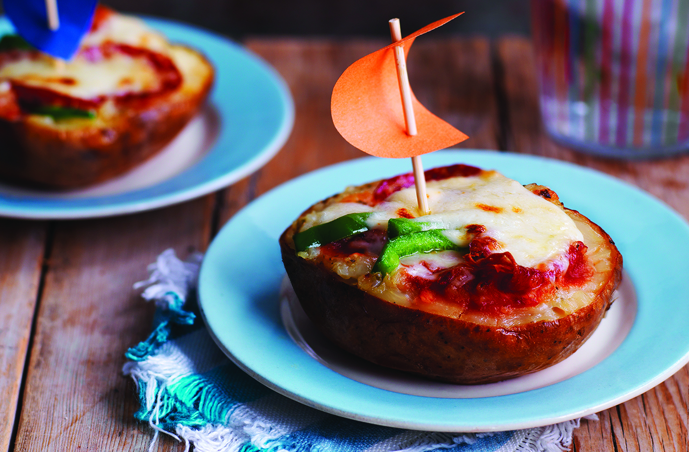 Mini pizza potato sail boats recipe