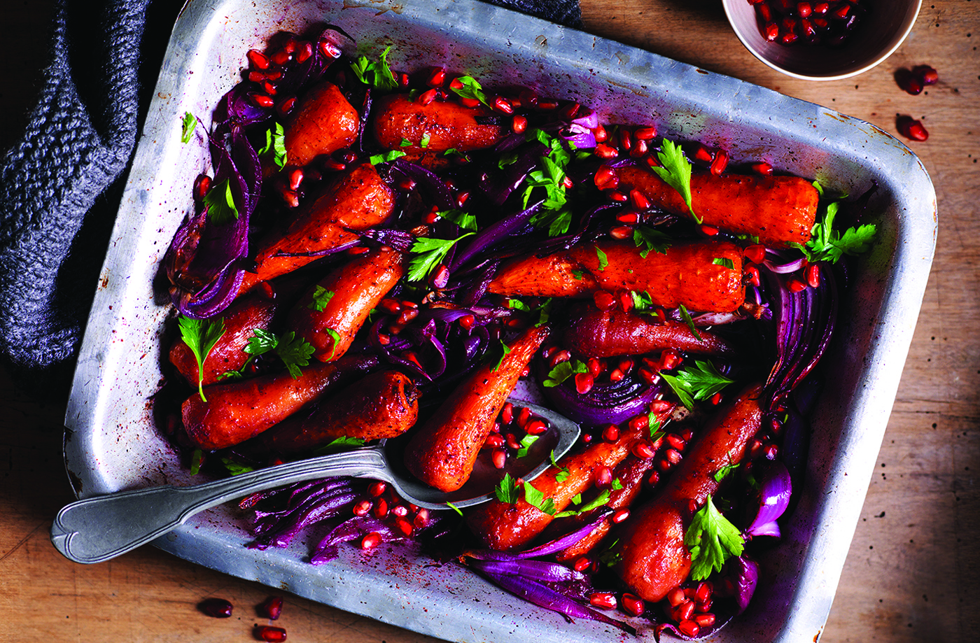 Roasted carrots and red onions with sumac recipe