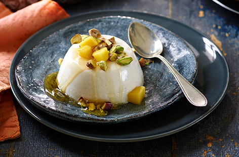 Finish off an Indian-inspired feast with this delicious set lassi dessert. Similar to a panna cotta, this creamy pud looks gorgeously elegant but is actually very easy to make.