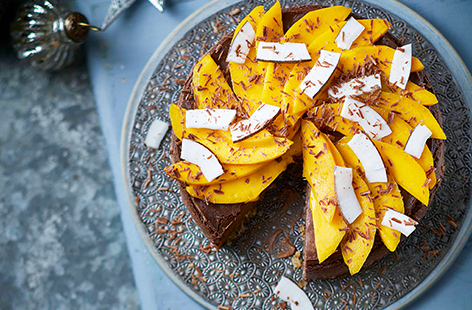 his decadent vegan dessert is completely gluten-free and dairy-free, yet you'd never guess. 