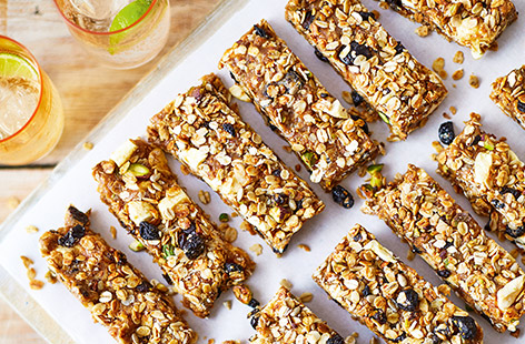 Perfect for those grab-and-go mornings, our no-bake granola bars are a fantastic breakfast snack to keep you going until lunch.