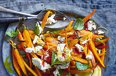 This speedy roasted carrot recipe is an easy way to boost your veg. Loaded with creamy, crumbly feta cheese and fresh chillies – this delicious veggie side is ready in just 35 mins.