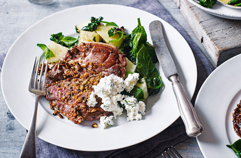 These Middle Eastern spiced lamb leg steaks make a delicious weeknight dinner for two. Dukkah, pronounced ‘doo-kah’ is a Middle Eastern nut, seed and spice mixture that works well with meats like lamb. 