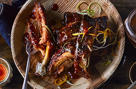 Sweet, sticky ribs are always a winner when feeding a crowd, and these marmalade-glazed ones would work just as well for a summer barbecue or a Bonfire Night feast.
