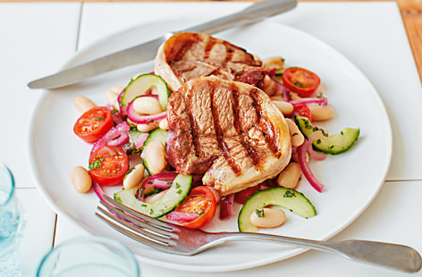 The fresh taste of mint and cucumber only enhances the flavour of the tender lamb chops in this recipe. 