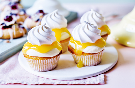 Combining all of the zesty deliciousness of a lemon meringue pie with the soft spongeyness of a cupcake makes a gloriously indulgent afternoon tea treat.