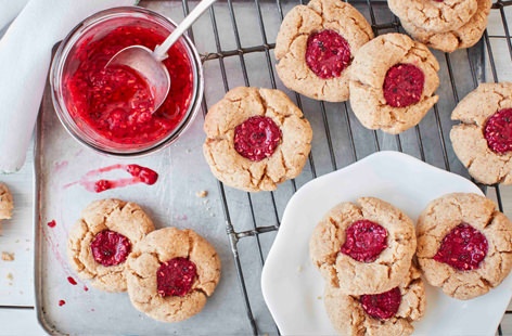 Beautifully bright and delightfully sweet, these raspberry chia jam drops make a delicious snack or accompaniment to afternoon tea
