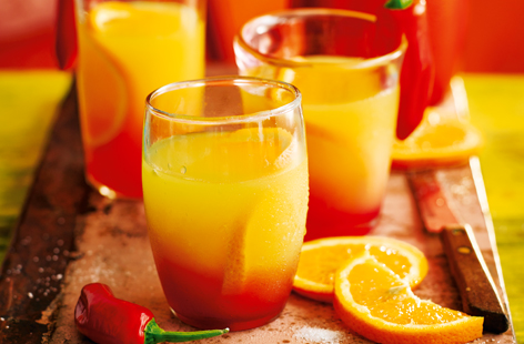 Add a chilli twist to a tequila sunrise to spice up any dinner party.