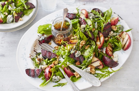 This delicious summer salad of griddled peach and beetroot makes the perfect BBQ side dish.