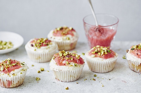 These beautifully bright cupcakes make the most of stunning seasonal rhubarb