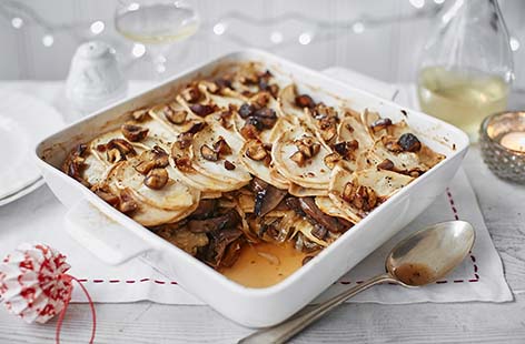 A French-inspired recipe, this vegan dish is a stunning alternative Christmas main course