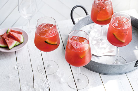 For the ultimate summer thirst quencher, this refreshing watermelon cocktail hits the spot. The dryness of the sparkling rose cuts through the sweetness of the fruit, making it a perfect palate cleanser before a rich BBQ feast