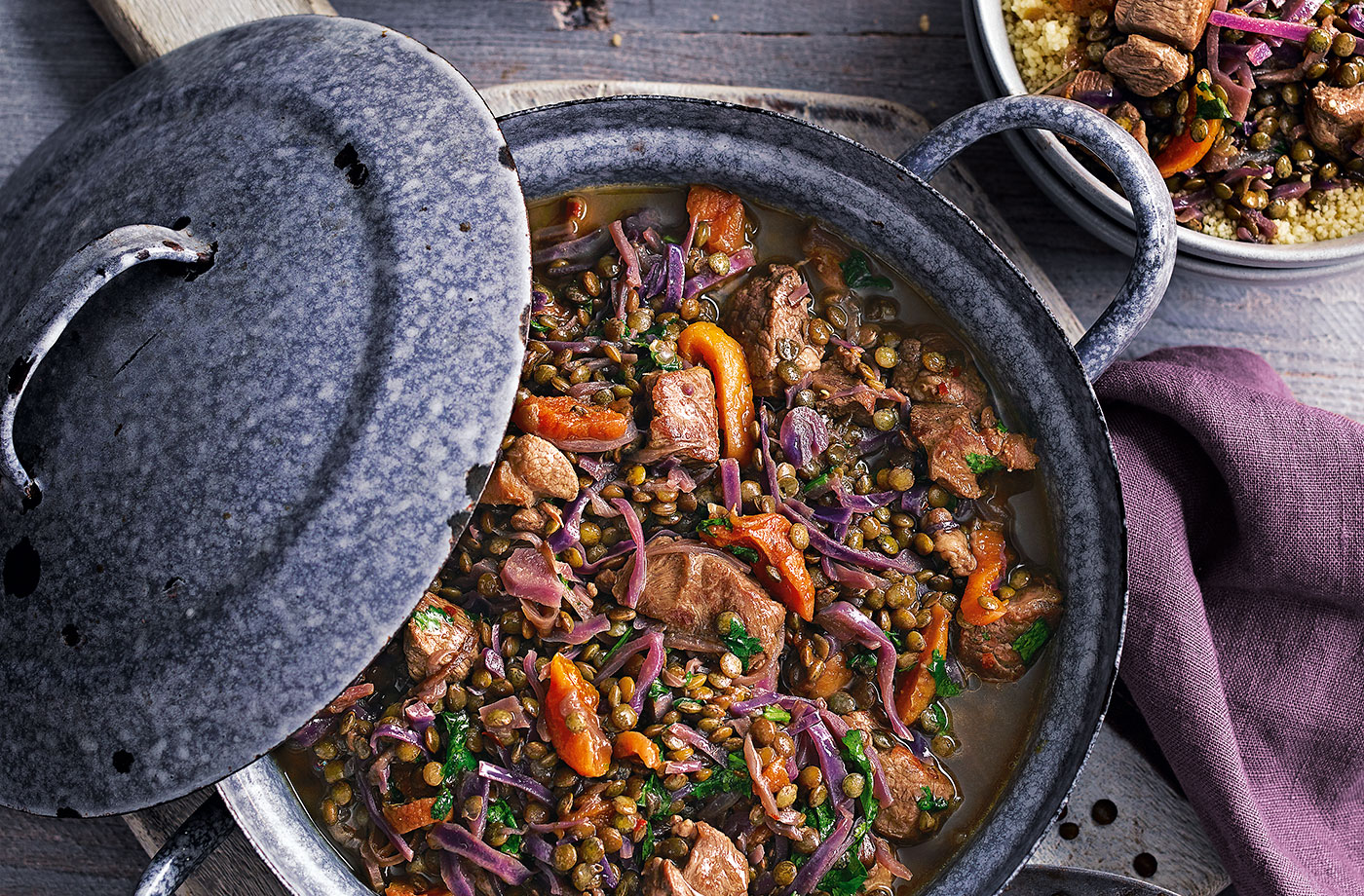 Moroccan lamb and lentil stew recipe