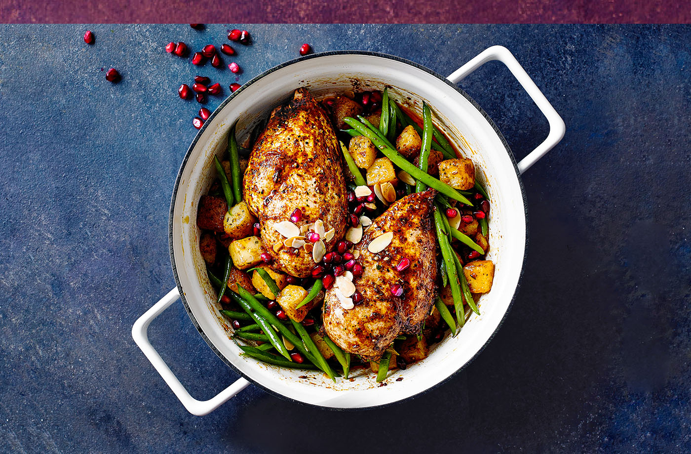 Middle Eastern-inspired chicken with green beans recipe