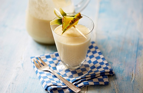 Coconut is king in Fiji - here, creamy coconut milk adds a luxurious touch to a tropical smoothie