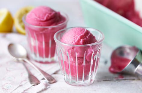 This Spring inspired dessert is simple to make but the flavours taste much more complex and special. The sorbet is tart yet sweet with floral, fresh notes.