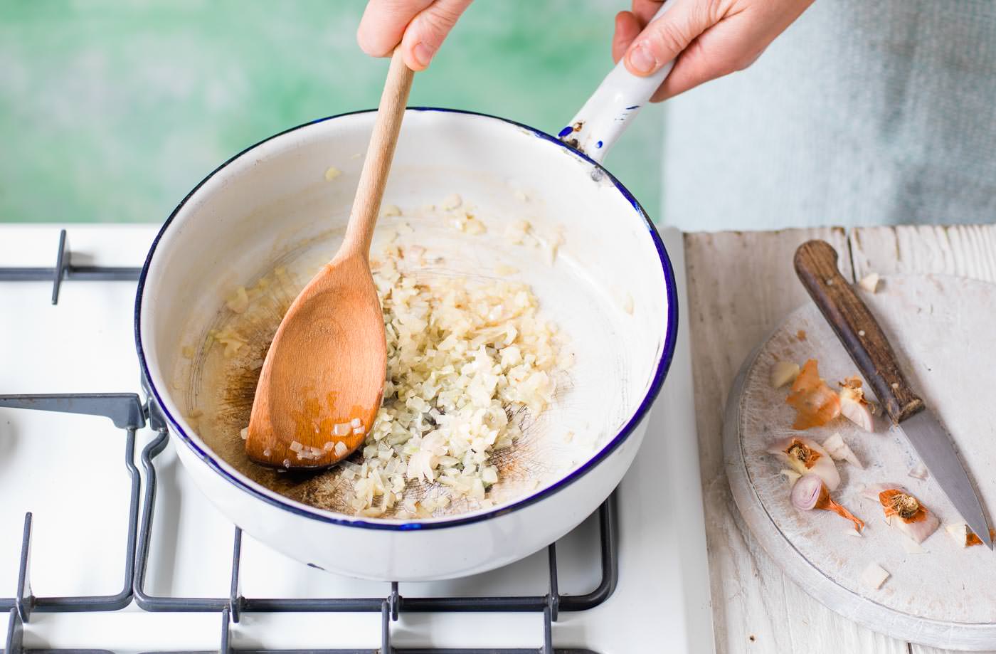 Fry the shallots