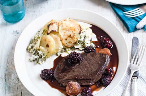 With the dark fruity flavours of blackberry and tender venison shoulder this truly is the perfect dinner for two