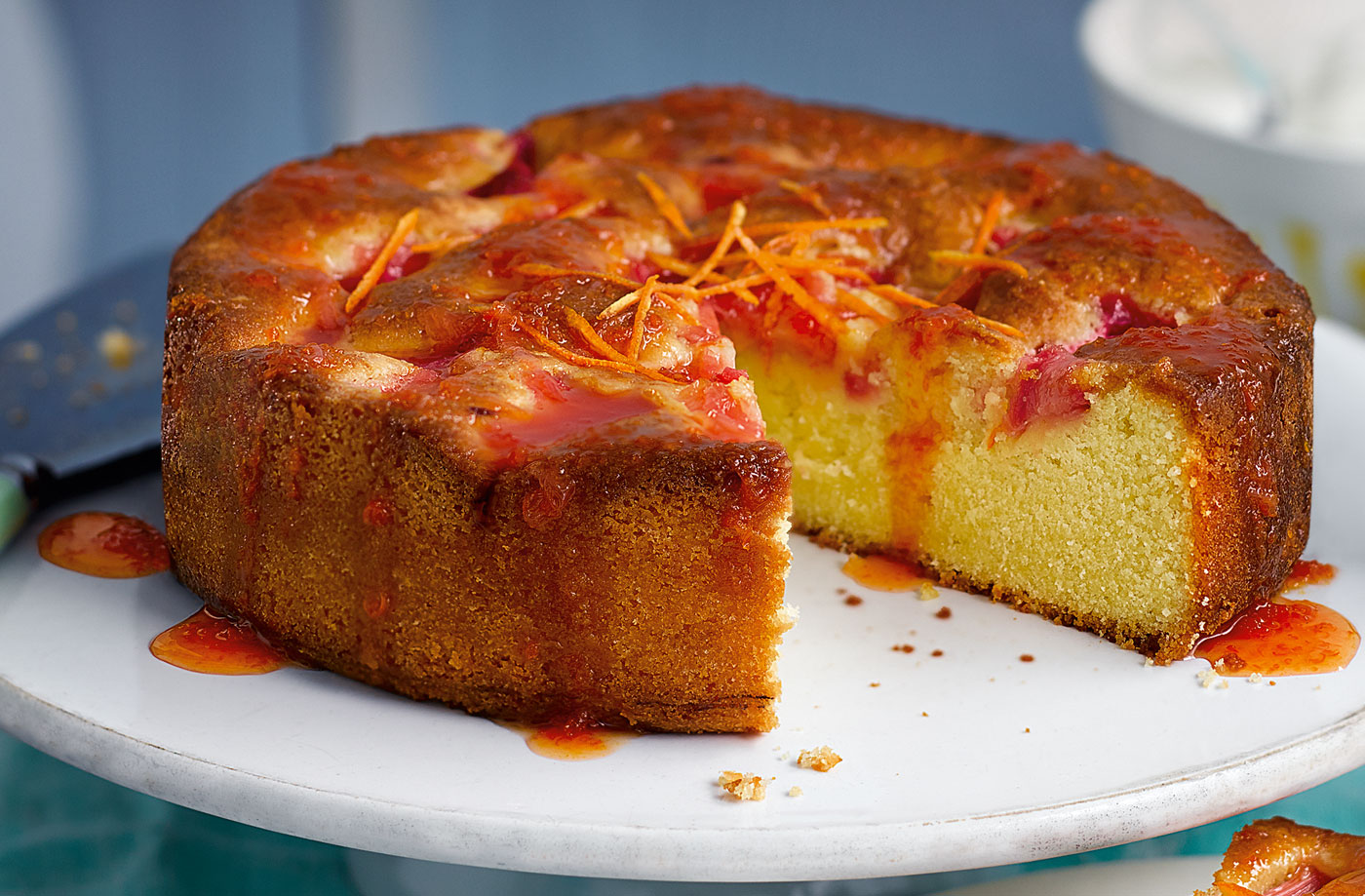 Rhubarb, yogurt and clementine cake recipe