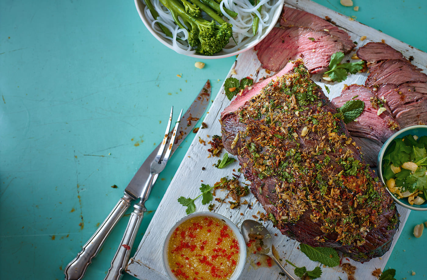 Vietnamese beef with chilli and lime dressing recipe