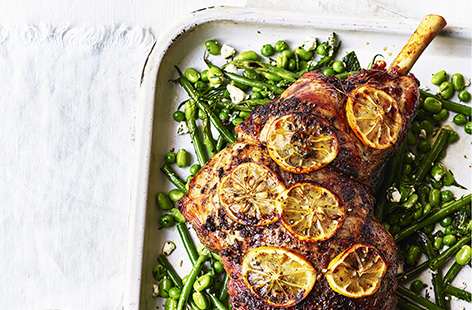 Look no further for the perfect Easter lamb recipe – deliciously marinated leg of lamb is stuffed with tangy feta, olives and pistachios before roasting, resulting in a rich, tender lamb centrepiece with fresh Greek flavour