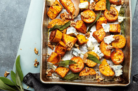 These orange, sweet-tasting spuds are at their seasonal best from October through to March