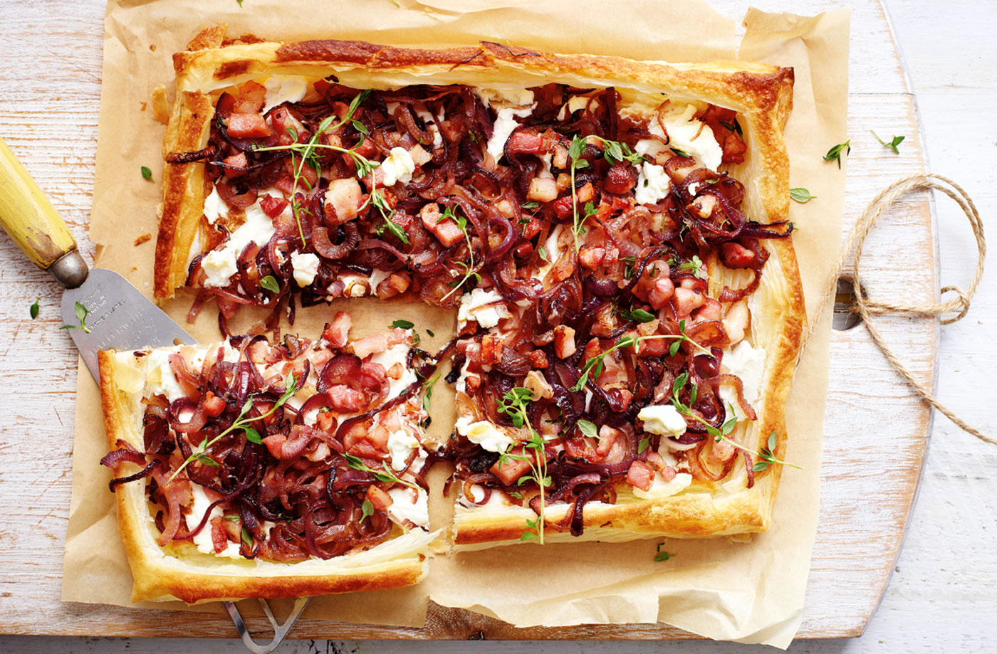 Ricotta, bacon and red onion tart recipe