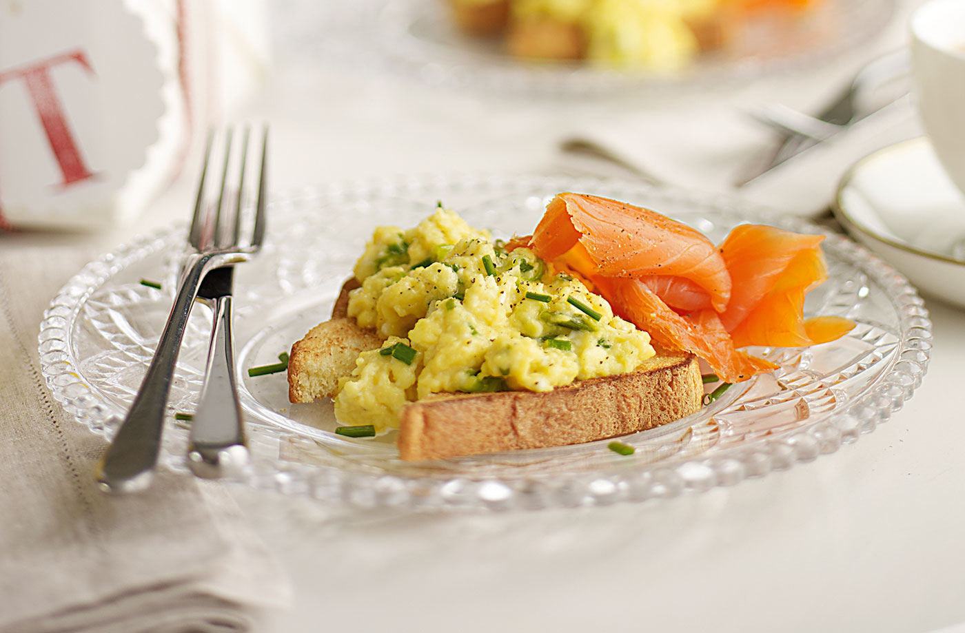 Smoked salmon and scrambled eggs recipe