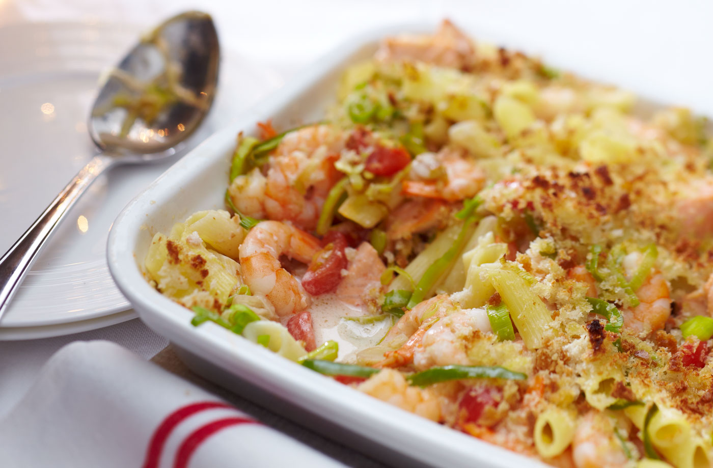 Gluten-free seafood pasta bake recipe
