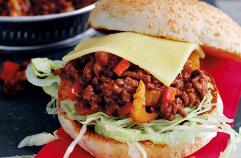 This American favourite makes a deliciously messy treat and is a great way to use mince beef