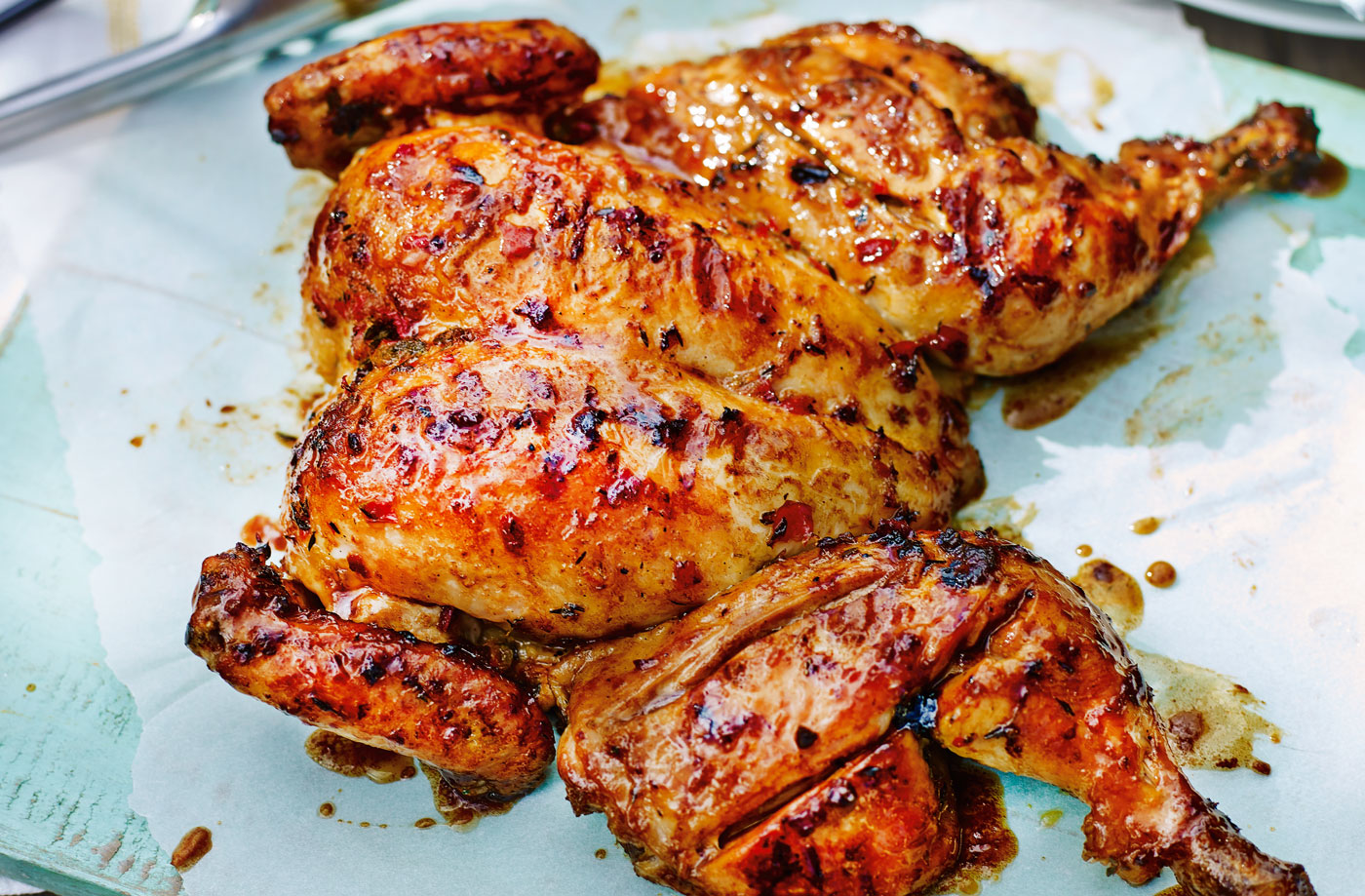 Spatchcock chicken with chilli recipe