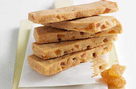 For a twist on classic shortbread, try this version which includes crystallised stem ginger, ground rice and ginger. A teatime treat with a difference, and ready in less than 30 minutes. Top tip: double the quantities and freeze the extra for future occasions.