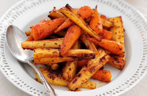 Give carrots and parsnips the VIP treatment at your next Sunday roast with this extra-special side dish. The combination of maple syrup, mustard and orange creates a sticky glaze that works well with both veg. Guests will be asking for more.