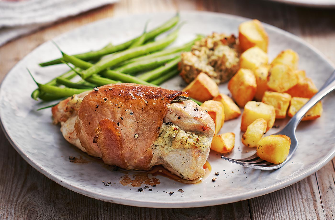 Garlic and herb-stuffed chicken breasts recipe