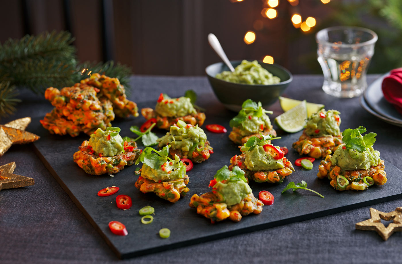 Mini Mexican sweetcorn fritters  recipe