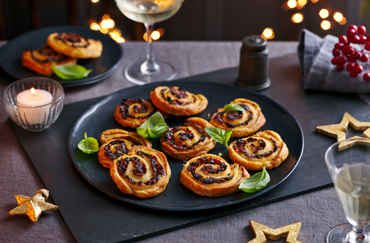 Sundried tomato and olive pinwheels  recipe