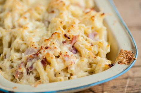 Adam Gray's straightforward macaroni ham and cheese is a delicious recipe for kids and adults
