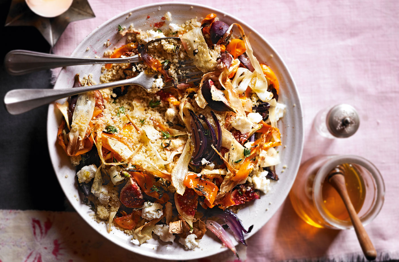 Couscous salad with roasted figs and goat's cheese recipe