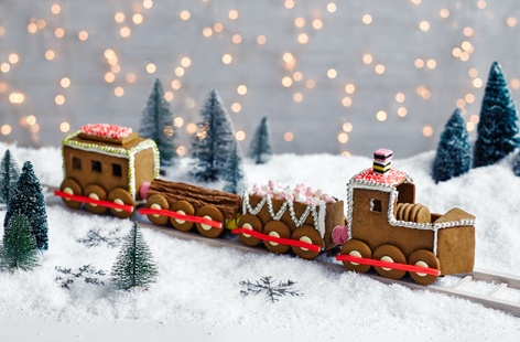 This fun and festive gingerbread train is packed with all your favourite treats