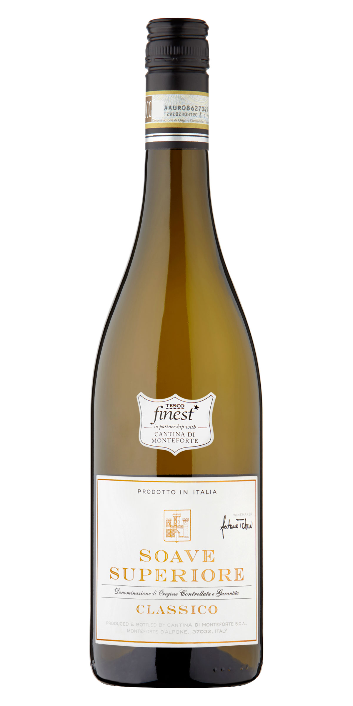 Tesco Finest Soave Classico Superiore 75ClFragrant greens and crunchy seeds go perfectly with this smooth, oaky Soave Superiore