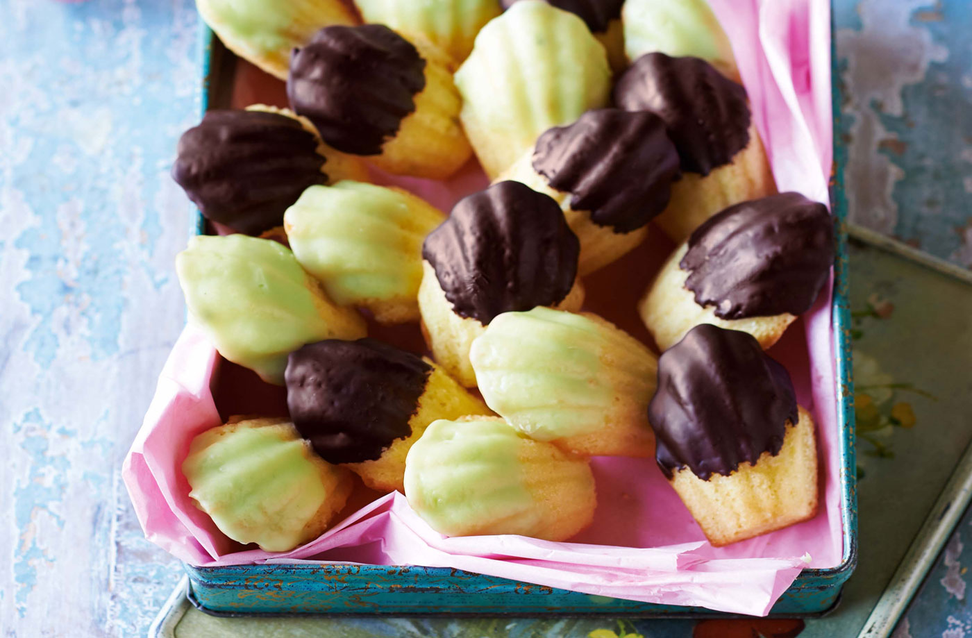 Dark chocolate and lime madeleines recipe