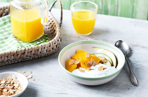 Kick start your day with this energy-boosting breakfast bowl, packed full of healthy chia seeds, oranges and pears.