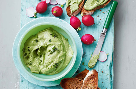This dairy-free spread makes a delicious alternative to butter. Loaded with a variety of different fragrant herbs and creamy cashews - try spreading this nutty spread on toast. 
