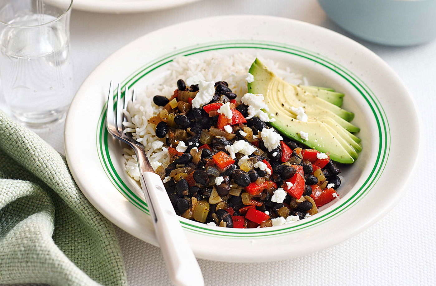 Rice and black bean burrito bowl recipe